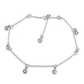Zirkonia Armband ca. 19 cm Messing rhodiniert