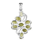 Natürlicher Peridot Anhänger, 925 Silber rhodiniert, ca. 4.48 ct