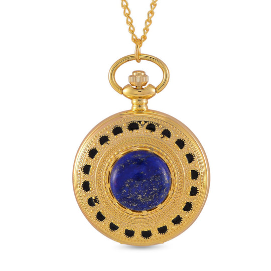 STRADA Tigerauge Kettenuhr, Legierung, 91.4 cm, goldfarben, ca. 15.00 ct