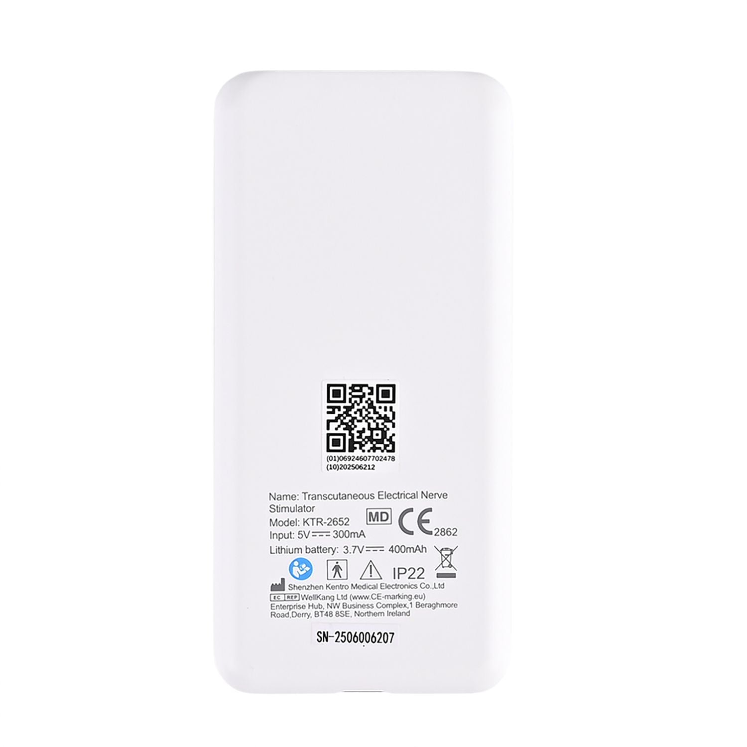 SOULSMART - Elektrischer TENS-Schmerztherapie und EMS-Stimulator, Weiß