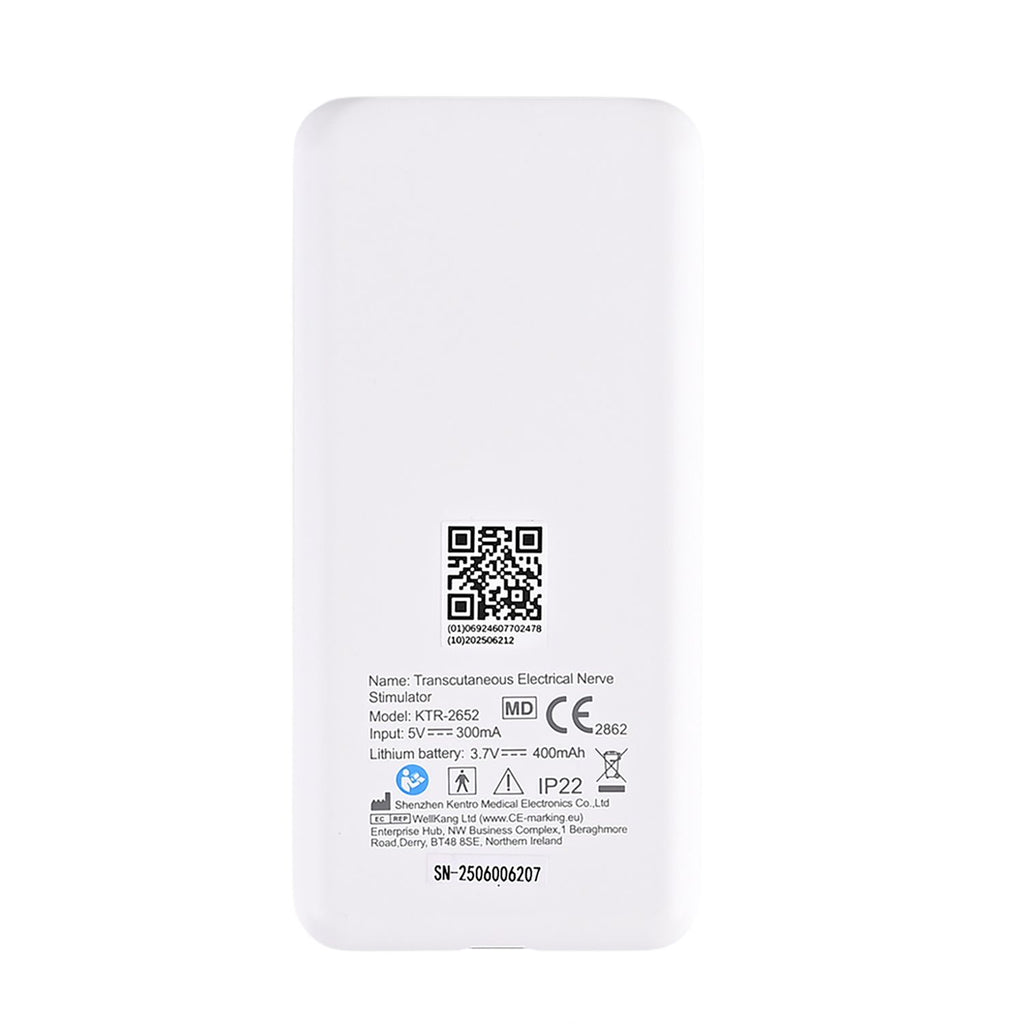 SOULSMART - Elektrischer TENS-Schmerztherapie und EMS-Stimulator, Weiß