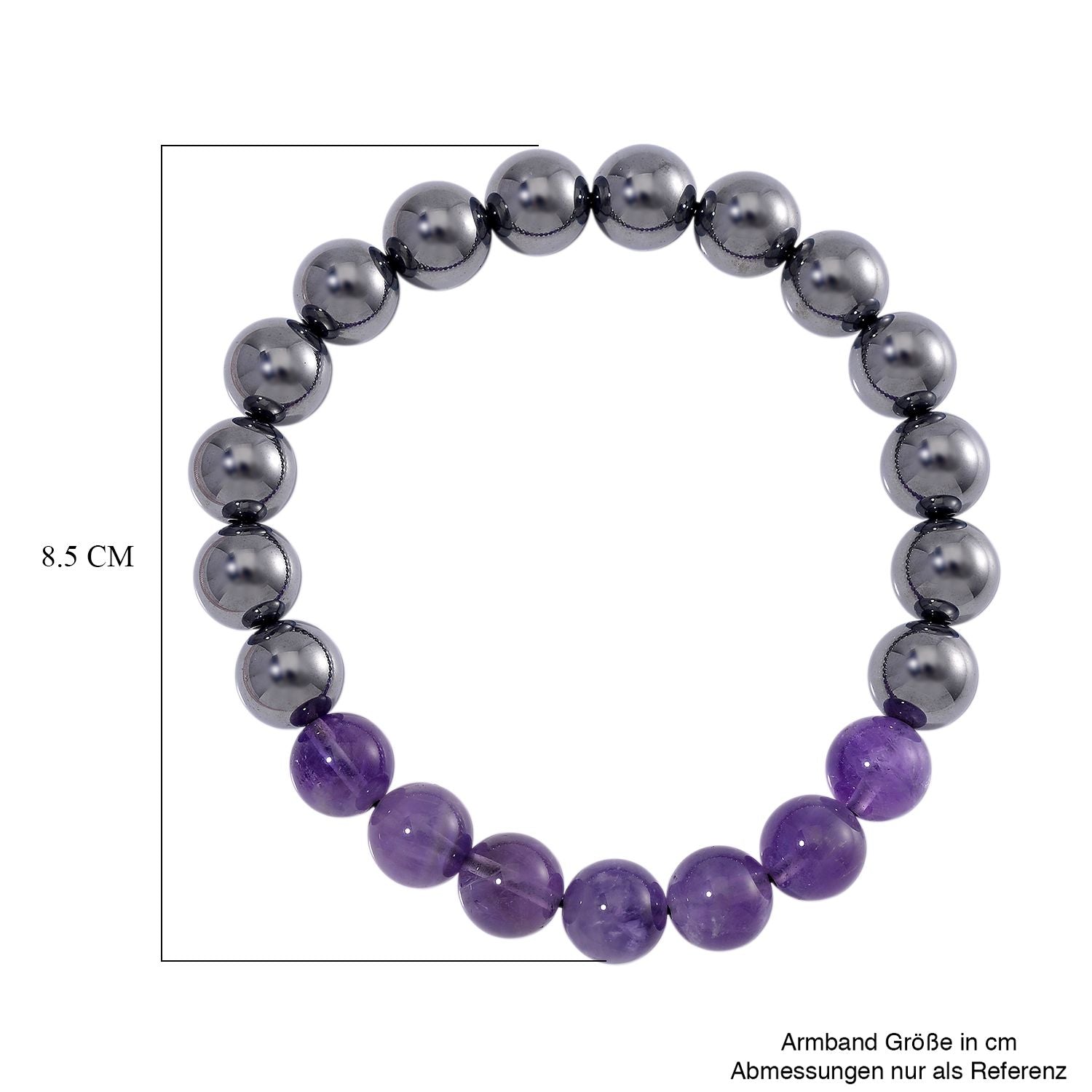 Terahertz, Afrikanischer Amethyst Armband Flexibel ca. 140,00 ct.