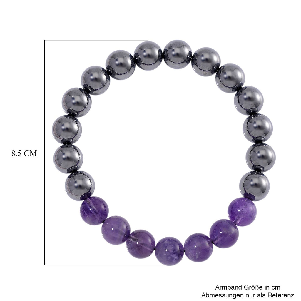 Terahertz, Afrikanischer Amethyst Armband Flexibel ca. 140,00 ct.