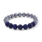 Terahertz, Lapislazuli Armband Flexibel ca. 140.00 ct