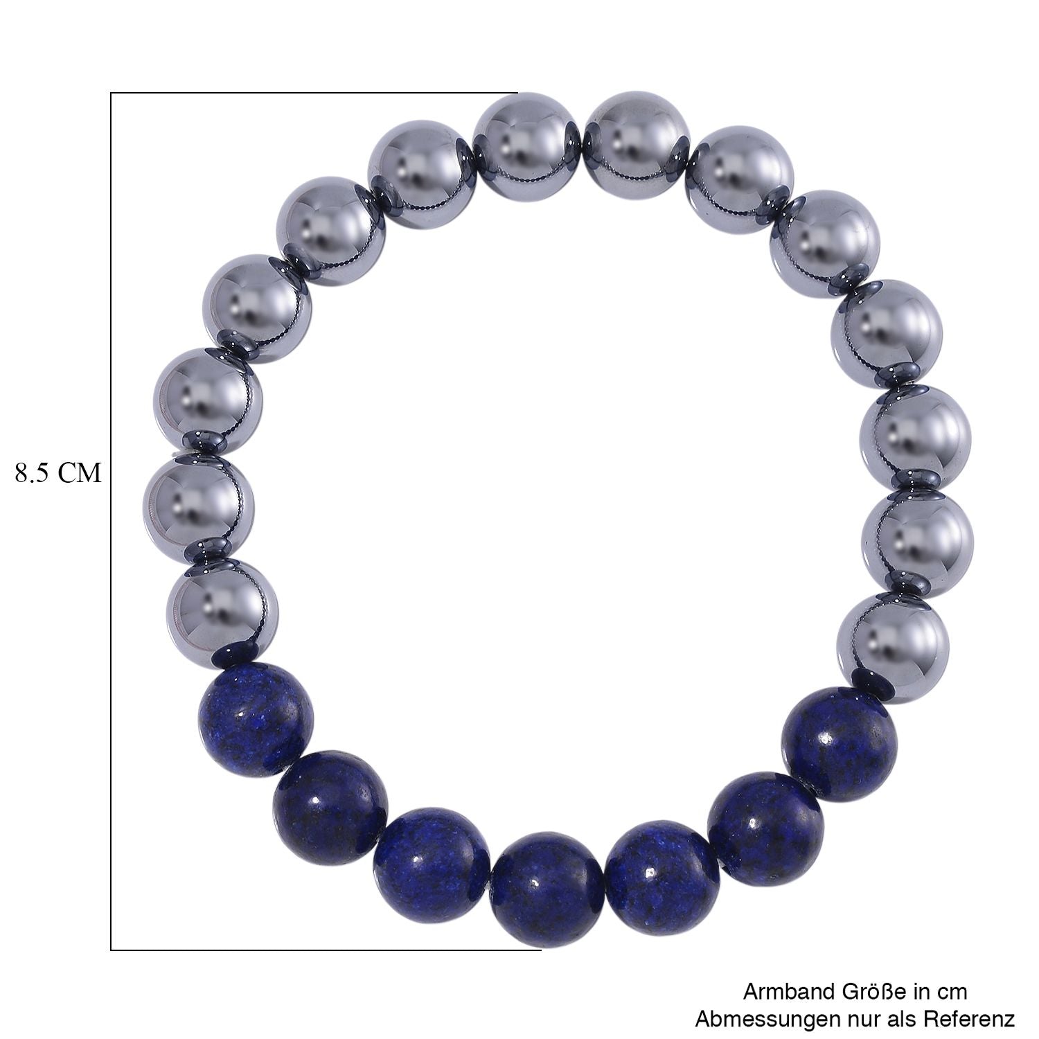 Terahertz, Lapislazuli Armband Flexibel ca. 140.00 ct