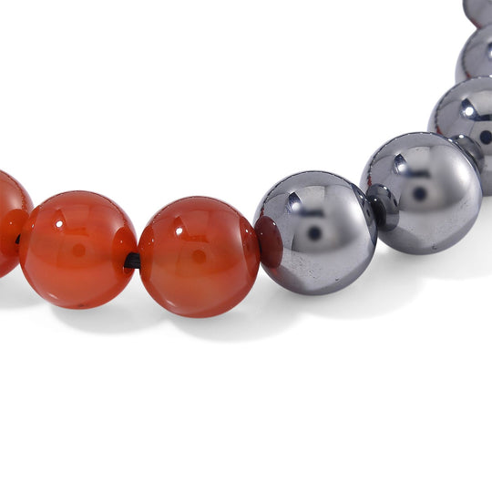 Terahertz, Orange Gefärbter Achat Armband Flexibel, ca. 140.00 ct