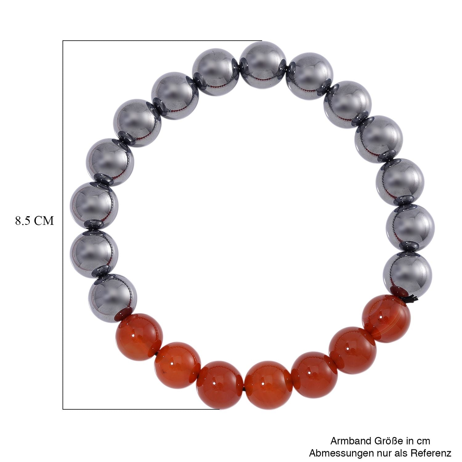 Terahertz, Orange Gefärbter Achat Armband Flexibel, ca. 140.00 ct