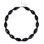 SEHR SELTEN - Shungit Halskette ca. 45cm + 5cm extender, 925 Silber rhodiniert ca. 590.00 ct
