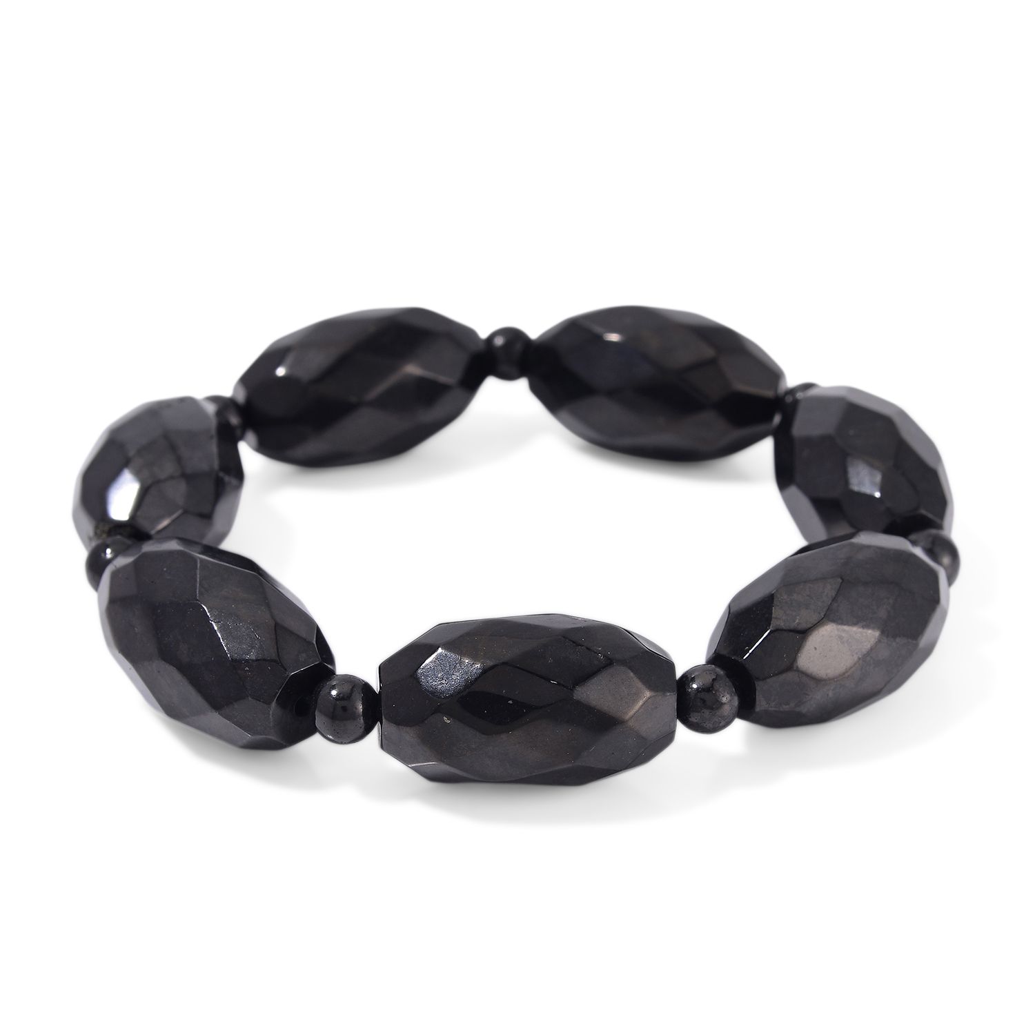 Shungit Armband, flexibel (ca. 17 - 18.5 cm), ca. 225.00 ct
