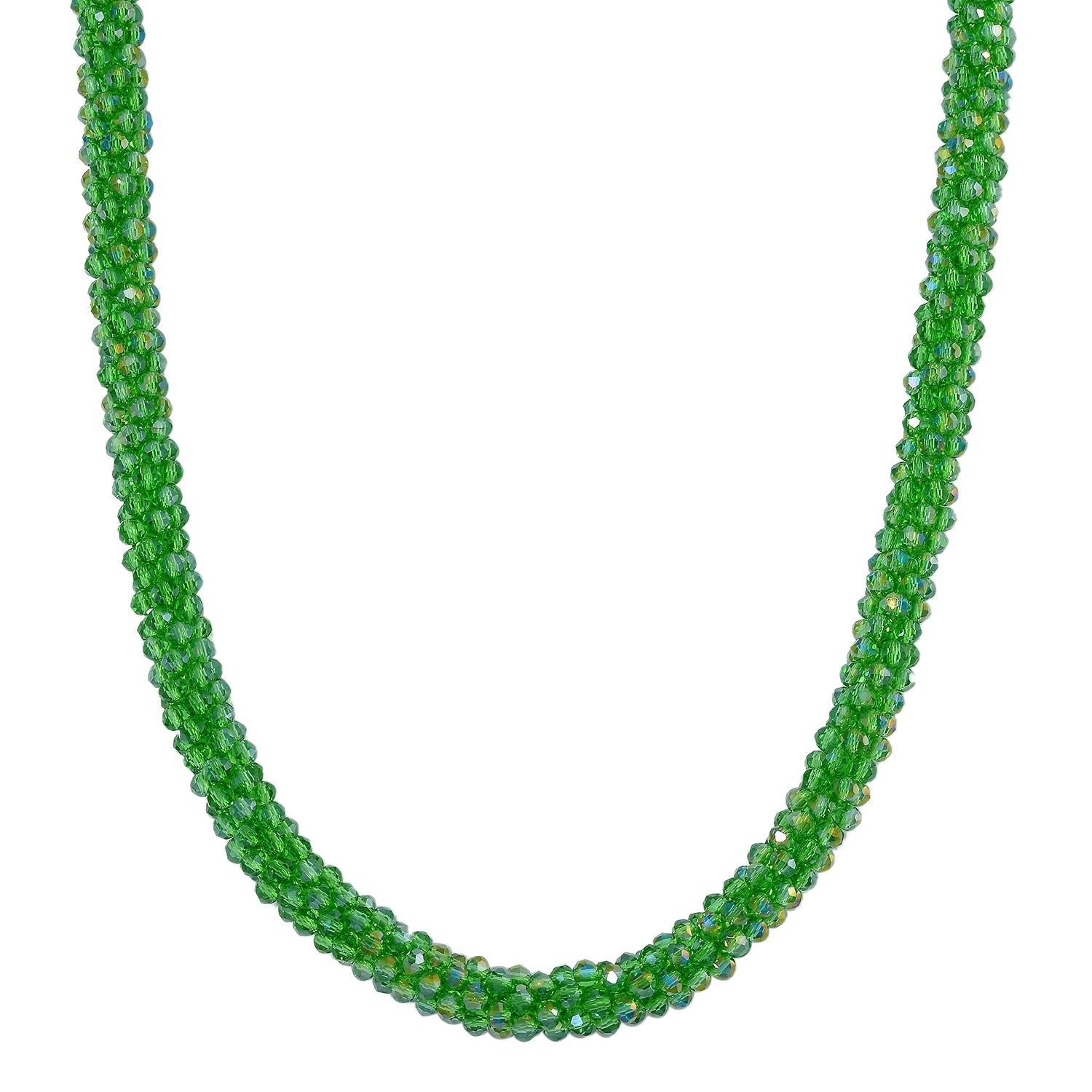 Grüner Magie Farbe Kristall Halskette ca. 50 cm+ 5 cm Extender, Standard