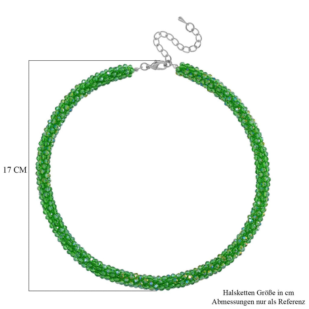 Grüner Magie Farbe Kristall Halskette ca. 50 cm+ 5 cm Extender, Standard