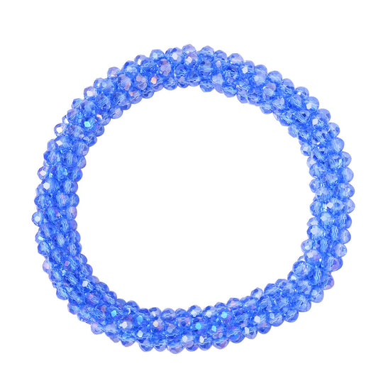 Blaue Magie Farbe Kristall Armband, flexibel (ca. 18 - 19 cm)