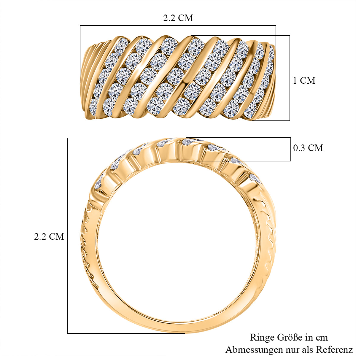 750 Gelbgold Vermeil