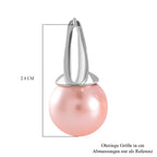 Rosa Muschelkernperle Ohrringe, Messing
