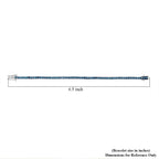 LUXURIANT DIAMOND - Lab Grown Blauer Diamant SI Armband ca. 18.5 cm 925 Silber Rhodiniert ca. 3.00 ct