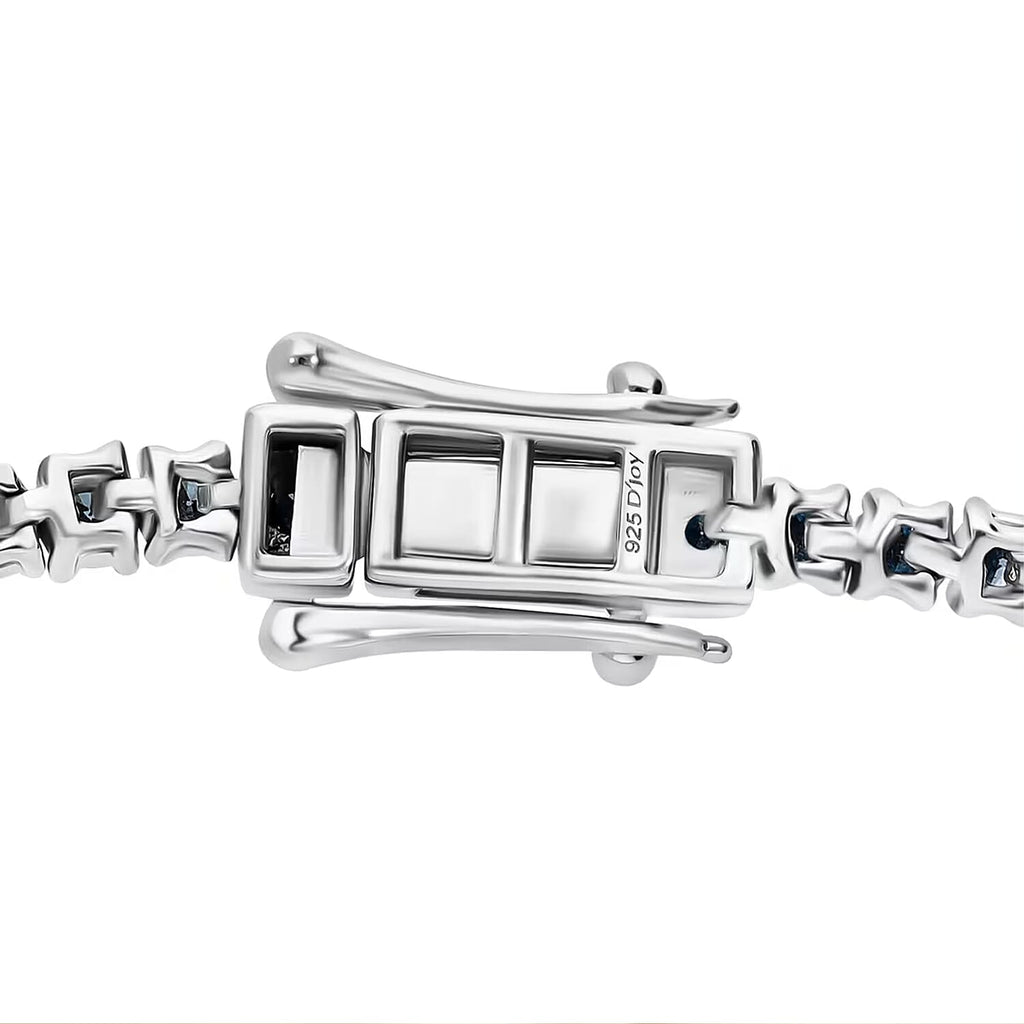 LUXURIANT DIAMOND - Lab Grown Blauer Diamant SI Armband ca. 18.5 cm 925 Silber Rhodiniert ca. 3.00 ct