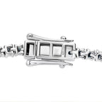 LUXURIANT DIAMOND - Lab Grown Blauer Diamant SI Armband ca. 18.5 cm 925 Silber Rhodiniert ca. 3.00 ct