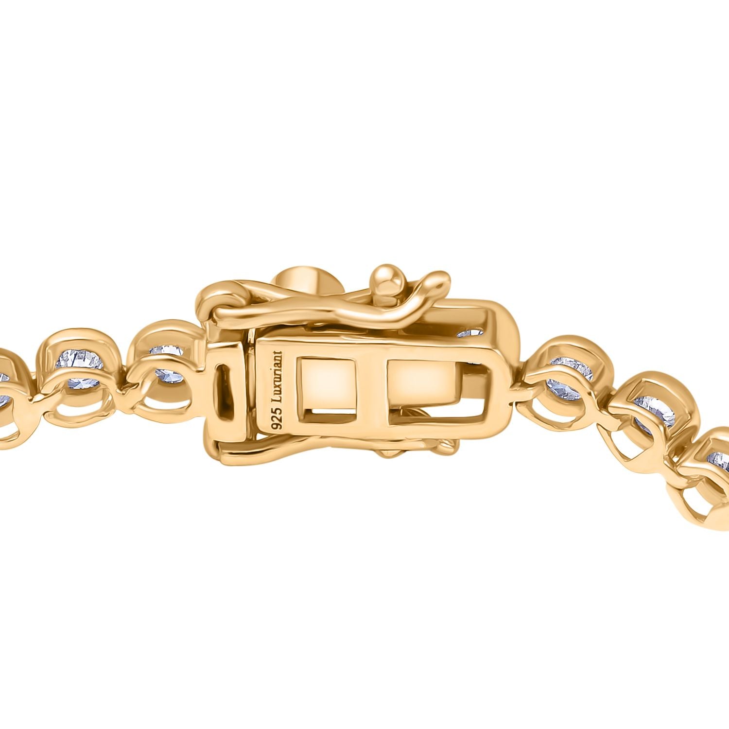 LUXURIANT DIAMOND - Lab Grown Diamant SI-GH SGL zertifiziert Armband ca. 19 cm 925 Silber 750 Gelbgold Vermeil ca. 2.00 ct
