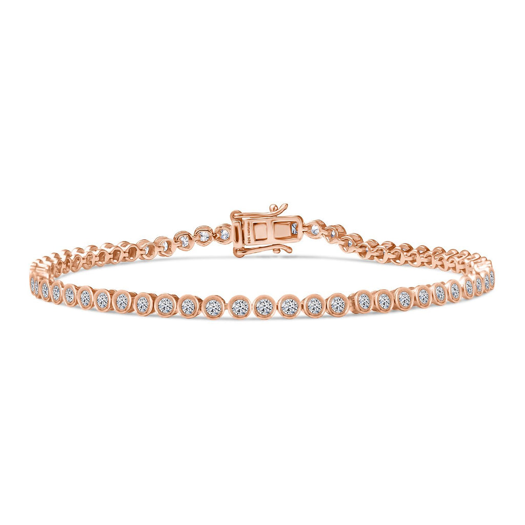LUXURIANT DIAMOND - Lab Grown Diamant SI-GH SGL zertifiziert Armband ca. 19 cm 925 Silber ca. 2.00 ct