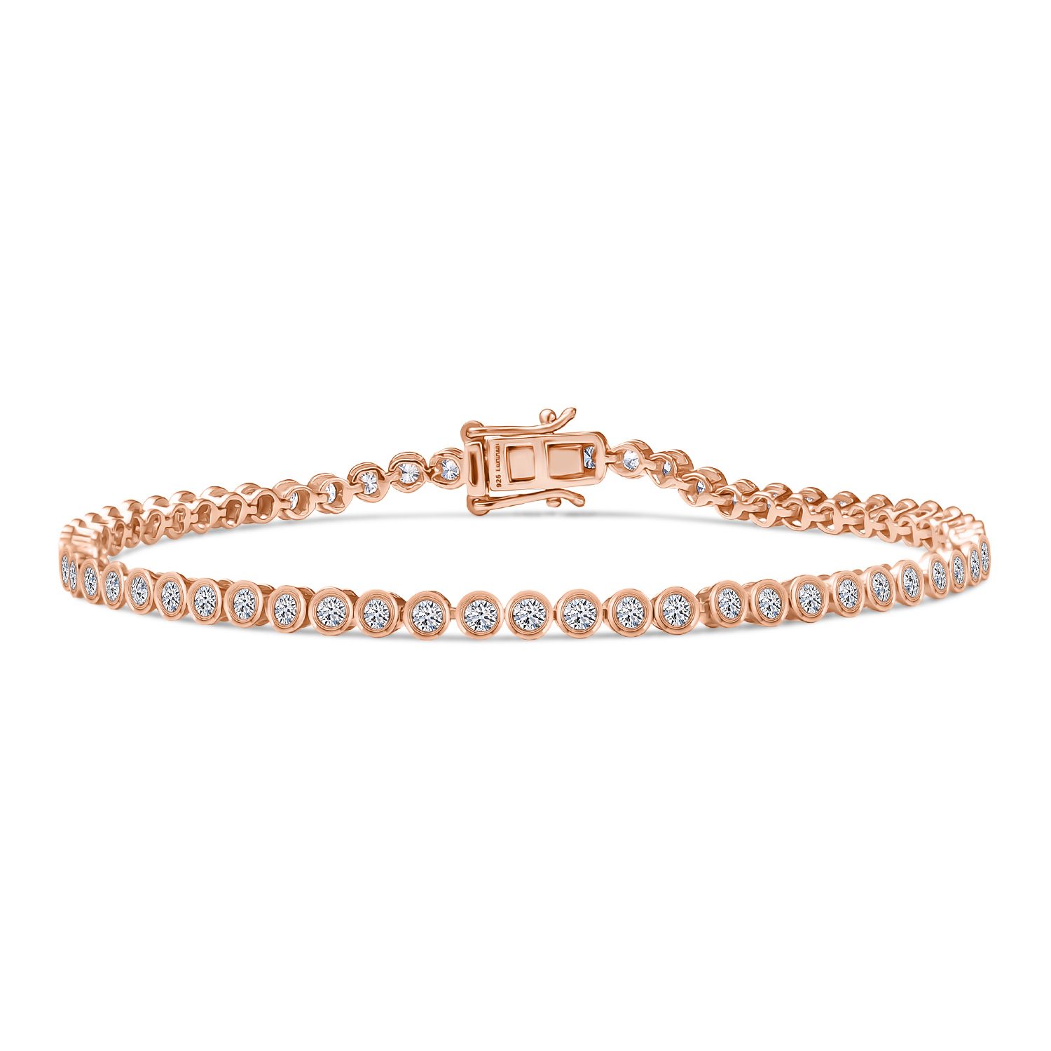 LUXURIANT DIAMOND - Lab Grown Diamant SI-GH SGL zertifiziert Armband ca. 19 cm 925 Silber ca. 2.00 ct