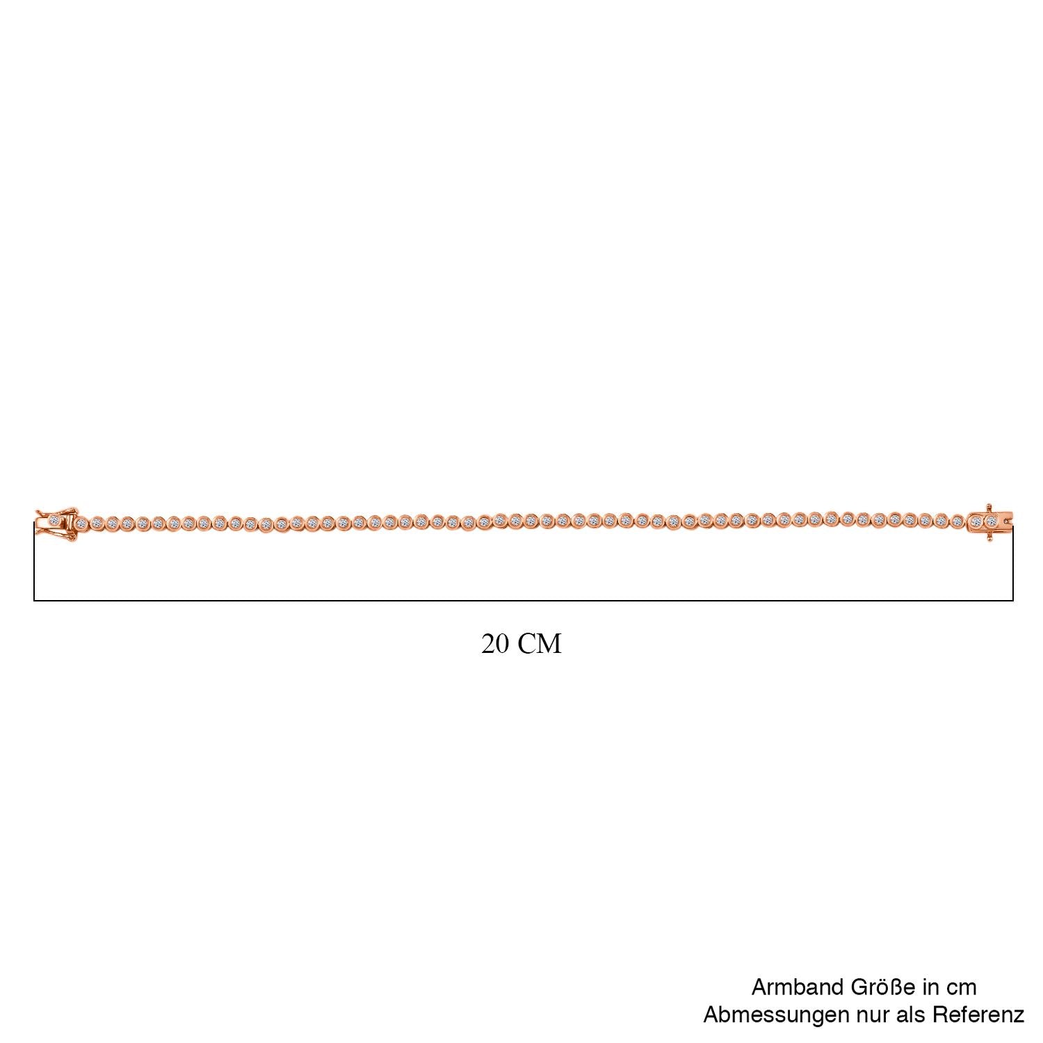 LUXURIANT DIAMOND - Lab Grown Diamant SI-GH SGL zertifiziert Armband ca. 19 cm 925 Silber ca. 2.00 ct