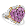 Ilakaka Rosa Saphir (Fissure gefüllt) Ring 925 Silber rhodiniert (Größe 17.00) ca. 4,97 ct