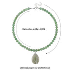 Grüne Aventurin Halskette, ca. 45 cm + 5 cm extender, ca. 230.00 ct