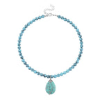 Blaue Howlit Halskette, ca. 45 cm + 5 cm extender, ca. 230.00 ct