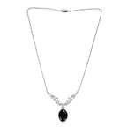 Alexandrit Quarz Triplette Halskette ca. 45 cm 316L Edelstahl ca. 12.27 ct