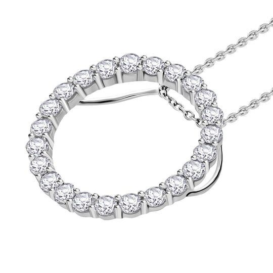LUXURIANT DIAMOND -  Lab Grown Diamant SI-GH SGL zertifiziert Anhänger 925 Silber Gelbgold Vermeil ca. 1.00 ct