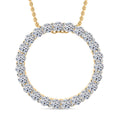LUXURIANT DIAMOND -  Lab Grown Diamant SI-GH SGL zertifiziert Anhänger 925 Silber Gelbgold Vermeil ca. 1.00 ct