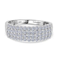 LUXURIANT DIAMOND - Lab Grown Diamant SI-GH SGL zertifiziert Ring 925 Silber rhodiniert (Größe 16.00) (10-15 Werktage Lieferzeit) ca. 1.00 ct