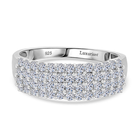 LUXURIANT DIAMOND - Lab Grown Diamant SI-GH SGL zertifiziert Ring 925 Silber rhodiniert ca. 1.00 ct