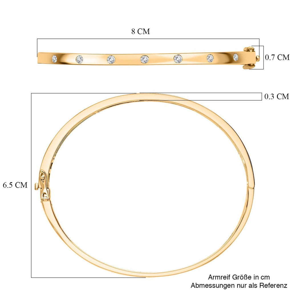 LUXURIANT DIAMOND -Lab Grown Diamant SI-GH Armreif ca. 19 cm 925 Silber rhodiniert ca. 0,25 ct.