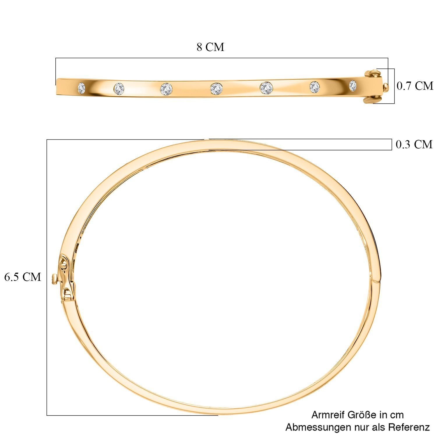 LUXURIANT DIAMOND -Lab Grown Diamant SI-GH Armreif ca. 19 cm 925 Silber rhodiniert ca. 0,25 ct.