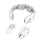 EMS Nackenmassagegerät 6 Modi 15 Intensitäten Wärmfunktion 1200 mAh Akku 17,5 x 16 x 5,5 cm Weiß