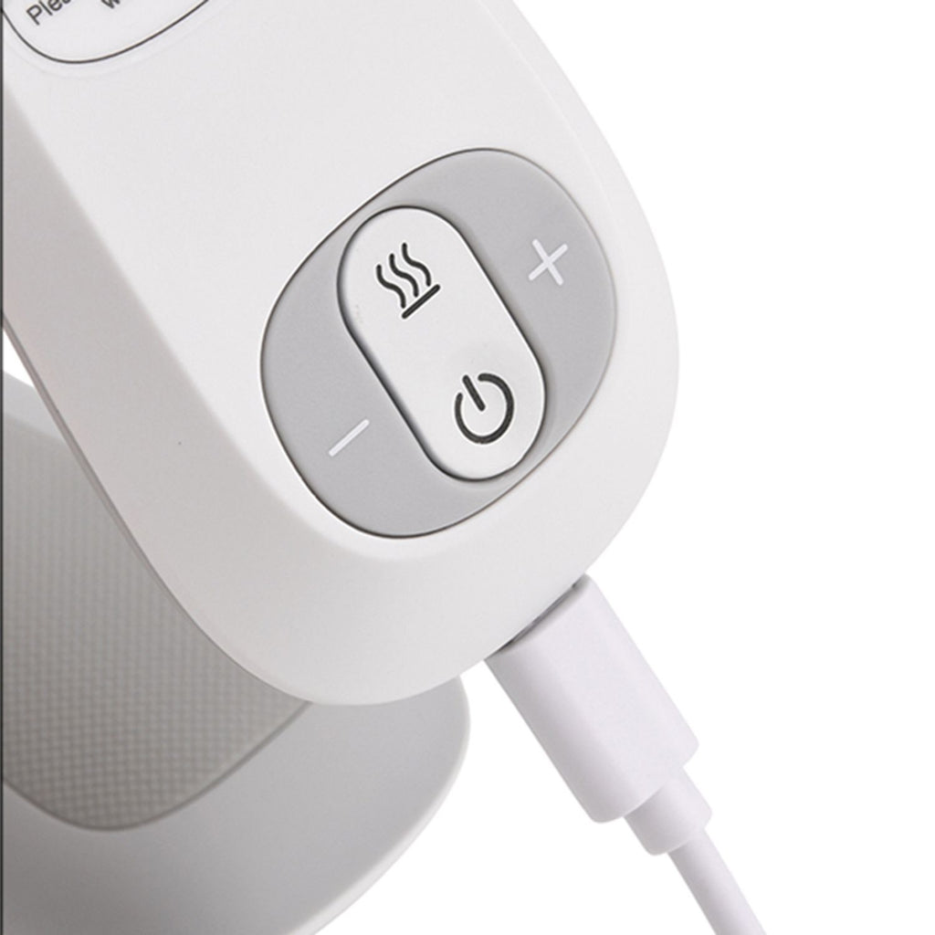 EMS Nackenmassagegerät 6 Modi 15 Intensitäten Wärmfunktion 1200 mAh Akku 17,5 x 16 x 5,5 cm Weiß