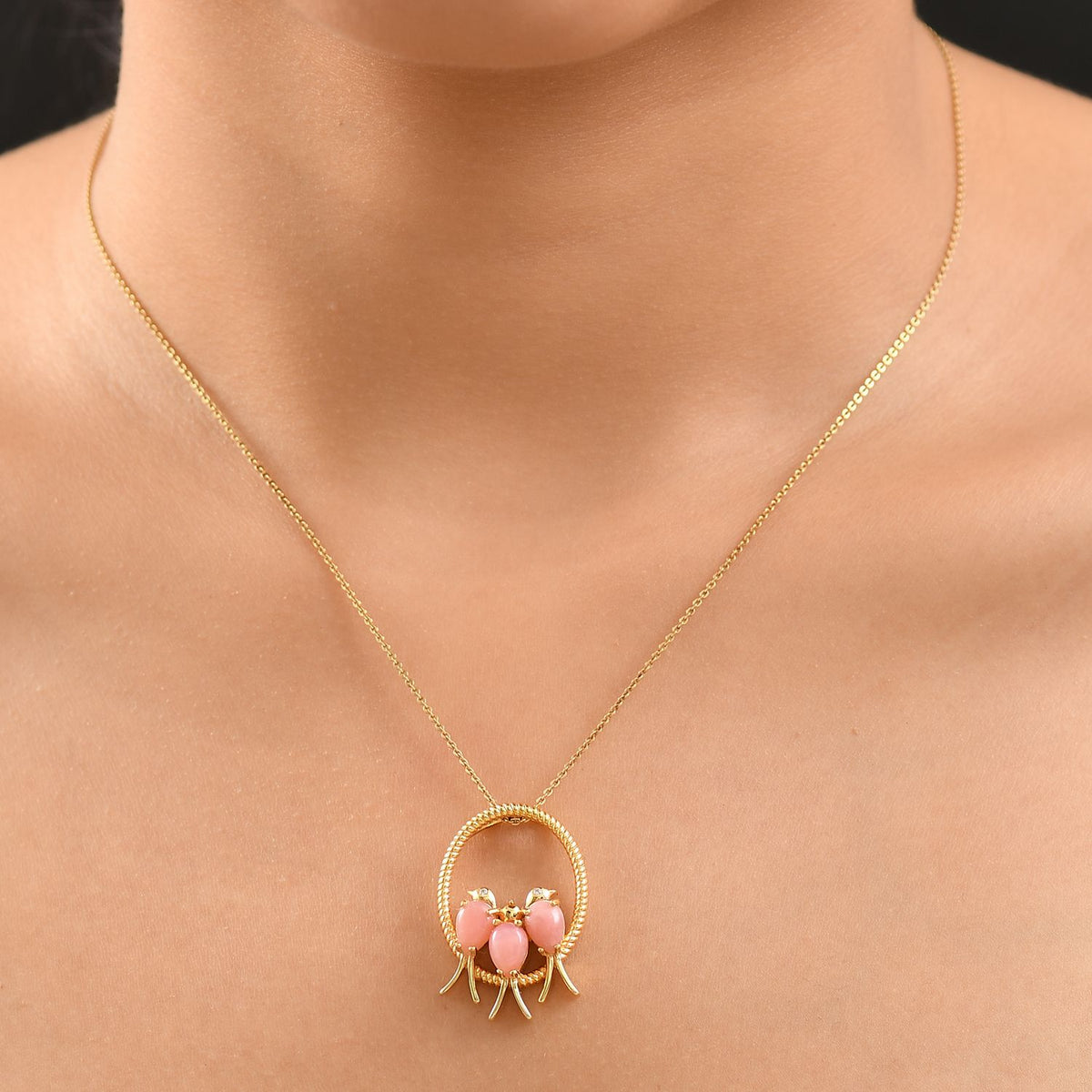 AA Vinicunca-Peruanischer-Opal,, Weißer Zirkon Anhänger 925 Silber 750 Gelb Vergoldet ca. 2,13 ct.