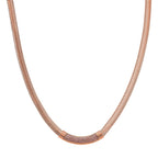 DESIGNER-INSPIRIERT Rosa Kristall Halskette ca. 50 cm + 5 cm extender, Reiner Edelstahl, Roségold plattiert