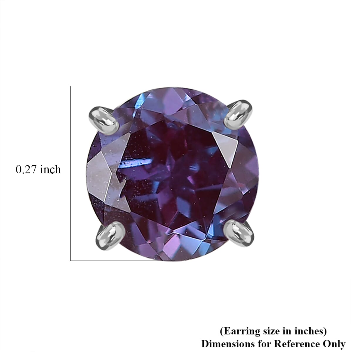 LUXURIANT - AAA Lab Grown Farbwechsel-Saphir AGI zertifiziert Ohrringe 417 Gold ca. 2.70 ct