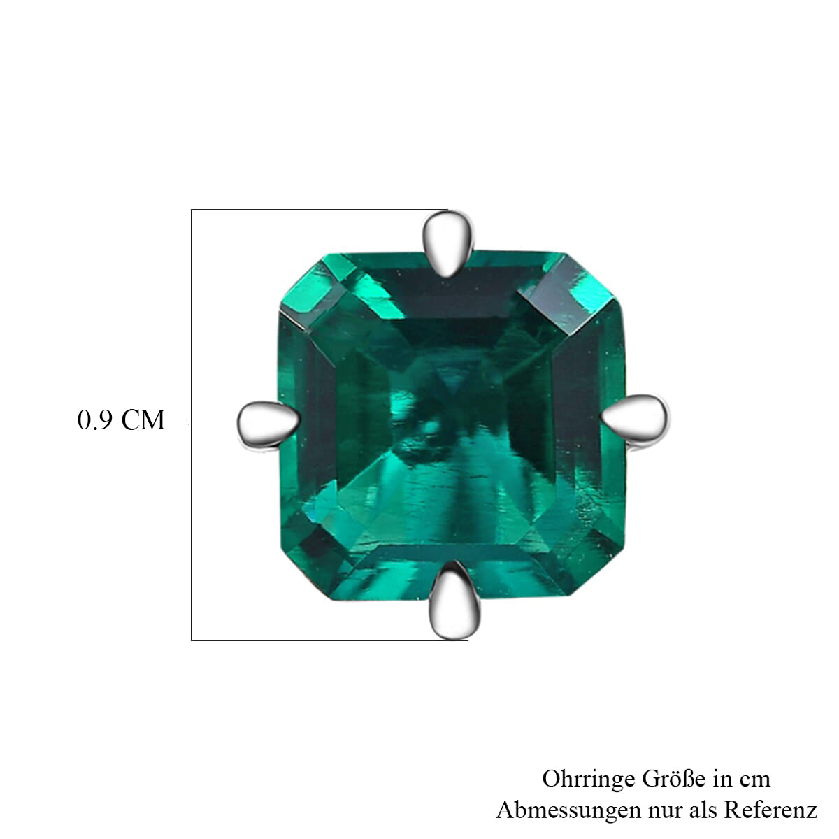 AAA Lab Grown Smaragd AGI zertifiziert Ohrringe 417 Gold ca. 3.20 ct