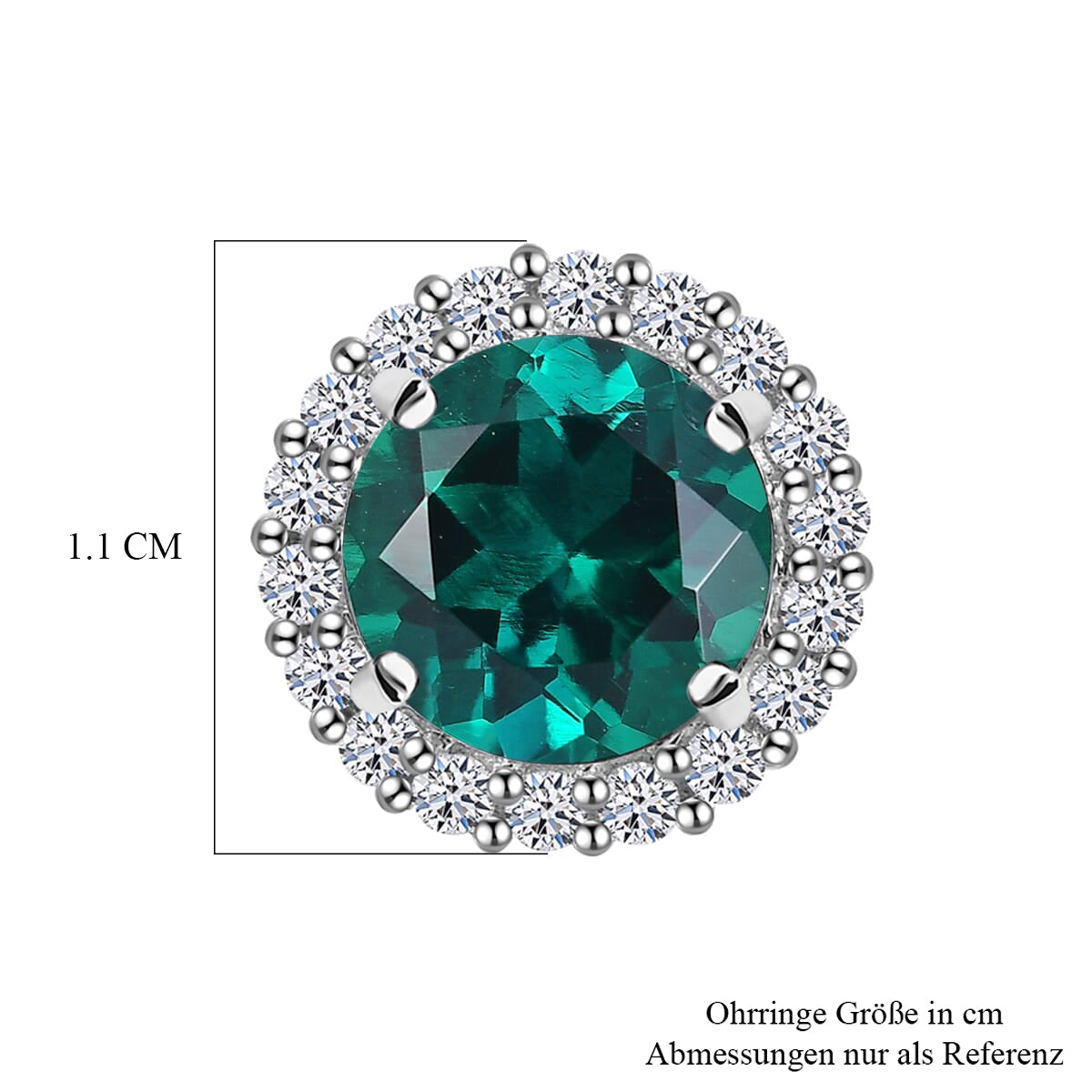 AAA Lab Grown Smaragd, Lab Grown Diamant AGI zertifiziert Ohrringe 417 Gold ca. 4.22 ct