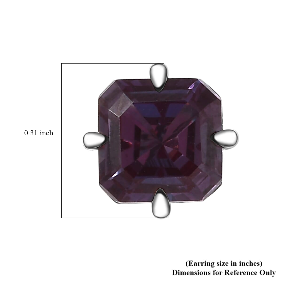 Luxuriant - AAA Lab Grown Alexandrit Ohrringe, AGI zertifiziert und geprüft, 417 Weiß Gold ca. 2.44 ct