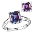 AAA Lab Grown Alexandrit Ring, AGI zertifiziert und geprüft, 417 Weiß Gold (Größe 17.00) ca. 2.95 ct