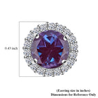 AAA Lab Grown Alexandrit, Lab Grown Diamant Ohrringe, AGI zertifiziert und geprüft, 417 Weiß Gold ca. 3.56 ct