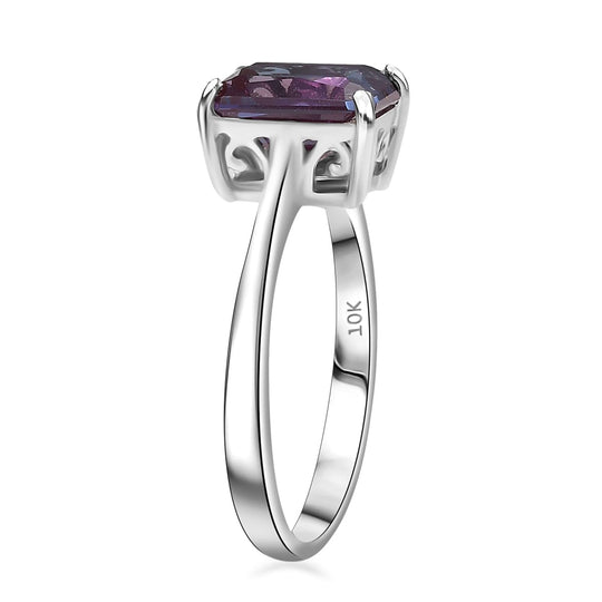 AAA Lab Grown Alexandrite AGI zertifiziert Ring 417 Gold (Größe 19.00) ca. 2.50 ct