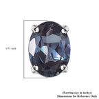 Luxuriant - AAA Lab Grown Alexandrit Ohrringe, AGI zertifiziert und geprüft, 417 Weiß Gold ca. 2.56 ct
