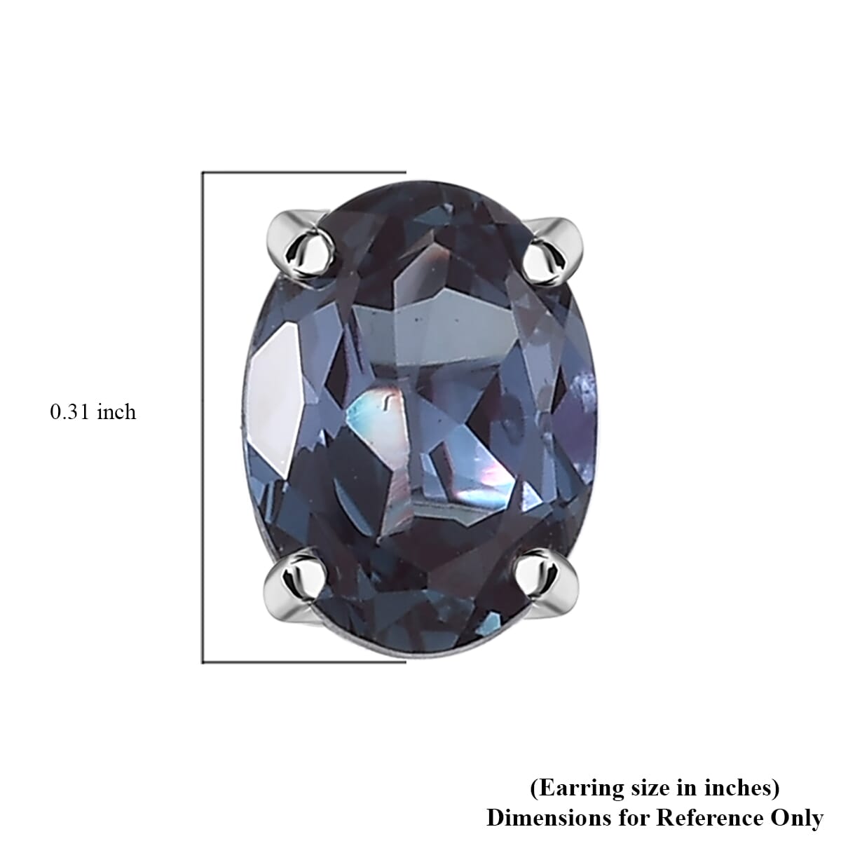 Luxuriant - AAA Lab Grown Alexandrit Ohrringe, AGI zertifiziert und geprüft, 417 Weiß Gold ca. 2.56 ct
