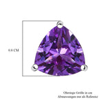AAA Lab Grown Farbwechsel-Saphir Ohrringe 417 Gold ca. 3.26 ct