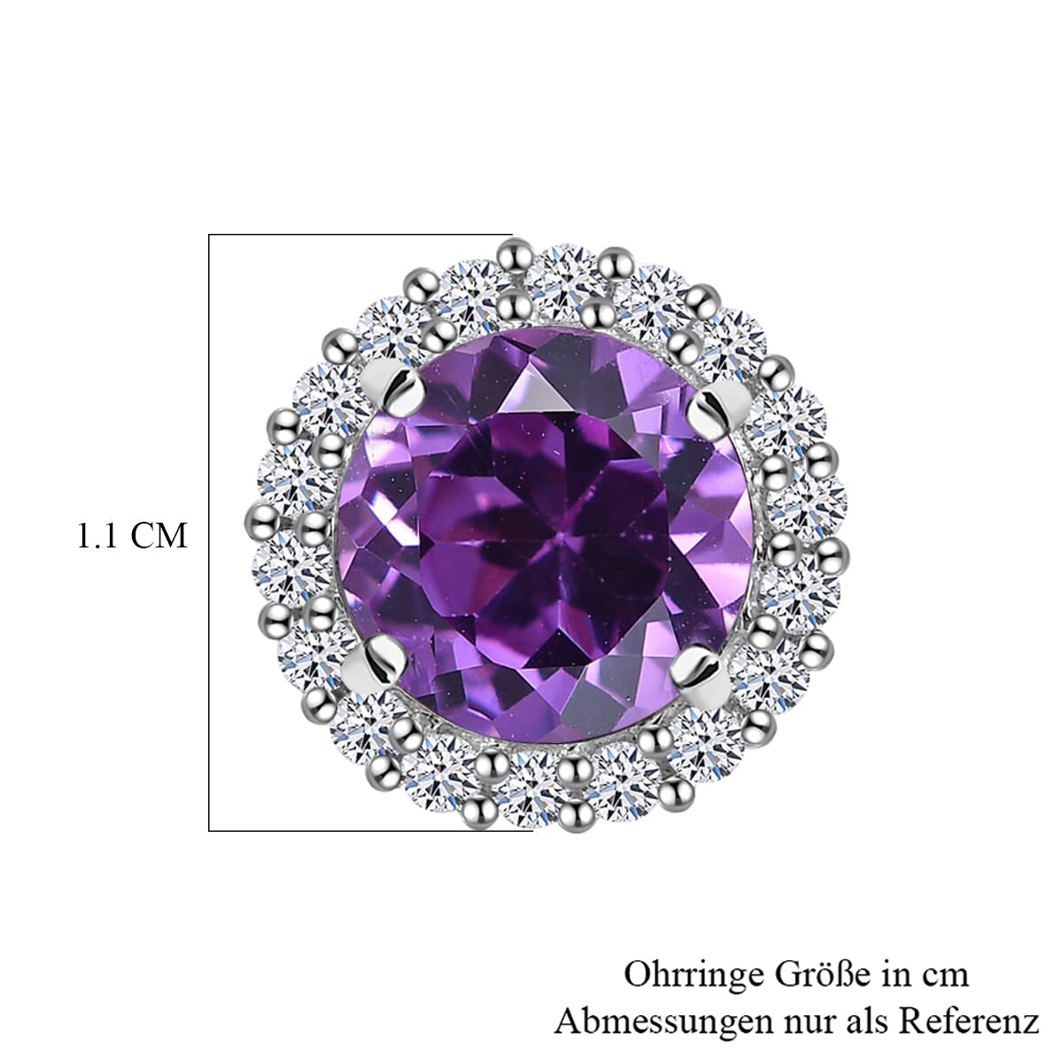 AAA Lab Grown Farbwechsel-Saphir, Lab Grown Diamant AGI zertifiziert Ohrringe 417 Gold ca. 4.56 ct